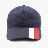Casquette structurée unisexe en tissu Oxford Terry personnalisée avec logo personnalisé, couleur unie, 100% coton