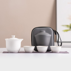 Tetera portátil de cerámica china tradicional Westgreen, juego de 200ml y taza de 55ml con bolsa de almacenamiento para regalo de viaje, Camping, escalada - Product Image 4