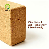 Bloc de yoga en liège naturel, brique de yoga 3x6x9 4x6x9, taille et forme personnalisées, logo laser, motif pour yoga, pilates, étirements et entraînement