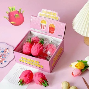 Jouet souple anti-stress en TPR en forme de fruit du dragon, à remontée lente, pour le fitness et le soulagement du stress, jouet en mousse - Product Image 2