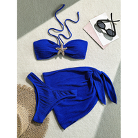 Bikini al por Mayor OEM y ODM, Traje de Baño de Color Sólido, Conjunto de Bikini Sexy con Top de Tubo