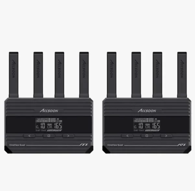 Accsoon CineView Quad Dual Band Wireless Camera Video Transmitter Receiver SDI&HDMI 500ft 60ms Latency Transmission System