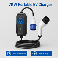 Câble de recharge pour véhicules électriques IEC 62196 Type 2, 7 kW, courant réglable, minuterie de temporisation, plug-and-play pour les propriétaires de voitures électriques européennes