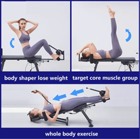 Banc d'entraînement orthopédique pour les jambes, inclinable et plat, en métal et PU écologique, pour la décompression cervicale et lombaire