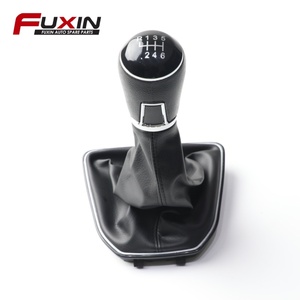 Palanca de Cambios Manual de Cuero PU Negro para Caddy 4 IV MK4 2015-2019 MT, 5/6 Velocidades - Product Image 1