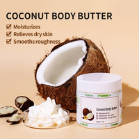 Beurre corporel Marque privée Bas quantité minimale de commande Logo personnalisé 200G Vente en gros Hydratant Hydratant Adoucir la peau lisse Noix de coco Rose Mangue