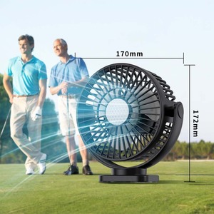 Golf Cart Fan USB Rechargeable Magnetic Mount Brushless Motor 12H Battery For Car Yacht Outdoor Use - Product Image 3