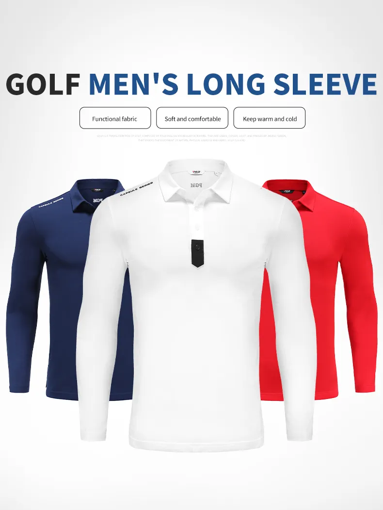 PGM YF373 soft golf polo shirt long sleeve for man