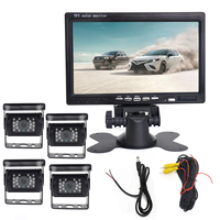 Moniteur de voiture AHD 7 pouces haute définition avec vision nocturne, caméra de recul pour camion
