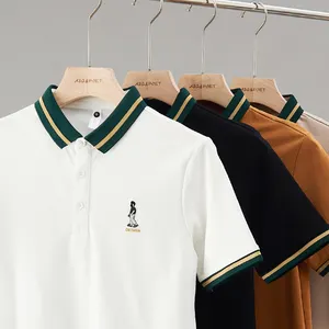 Toptan nefes çabuk kuruyan boy grafik damla omuz yüksek kaliteli nakış erkek golf polo gömlekler özel logo