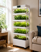 Intérieur maison jardin d'herbes intelligent Intelligente microgreens aquaponie aéroponique verticale kit hydroponique système de culture hydroponique