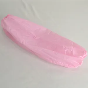 Cina fabbrica vendita a buon mercato alta qualità hdpe rosa anti acqua pe maniche usa e getta cover fatta a mano