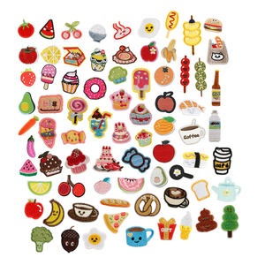 Lindo pequeño aperitivo Tema <span class=keywords><strong>de</strong></span> fruta Mini pastel helado dulce bebida hierro en bordado decorativo niños parches para Jeans ropa - Product Image 1