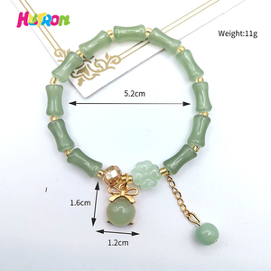 Hình Học Ngọc Tre Lễ Hội Pha Lê Vòng Đeo Tay Cho Phụ Nữ Mới Trung Quốc Phong Cách Dân tộc May Mắn Thủy Tinh Vòng Đeo Tay - Product Image 2