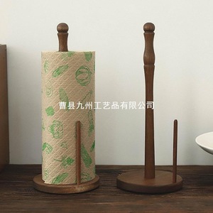 Wooden <b>Kitchen</b> <b>Paper</b> Towel Holder Round Multi Function Modern Design For <b>Kitchen</b> Storage - Product Image 2