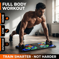 Planche de pompes ABS codée par couleur - Équipement de gym multifonctionnel pour la maison pour l'entraînement musculaire complet du corps et des abdominaux