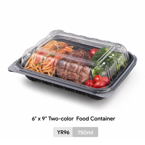 High Quality Disposable Microwavable Eco-friendly <b>Plastic</b> Food <b>Containers</b> New Design Take Away Box with PP <b>Lid</b> Customizable Logo - Product Image 2