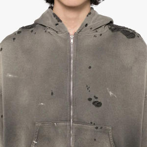 Sudadera con capucha de manga larga sólida de algodón puro para hombre primavera otoño suelta Casual de talla grande marca de moda superior - Product Image 1