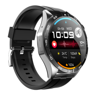 Montre connectée Android à grand écran tactile avec rappel d'appels, assistant vocal IA, suivi d'exercices et d'activités, connectivité et alertes