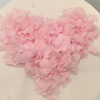 웨딩 장식용 꽃 리얼 터치 프리저브드 빅 리프 히드랑지아 꽃잎 장미 꽃잎 웨딩 컨페티 DIY 재료