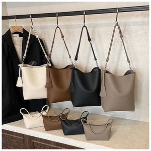 Korean Senior Bucket <b>Handbag</b> 2026 New Broadband Single Shoulder Crossbody Ladies Bags Sling Bag Leather Lady - Product Image 1