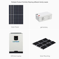 Système de stockage d'énergie solaire 2024 à succès pour l'Afrique, 3kW 5kW 3000W 5000W, système d'énergie solaire résidentiel