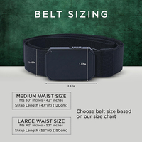 Ceinture réglable pour homme, discrète, unisexe, invisible, robuste, tactique, avec boucle à dégagement rapide