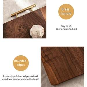 Produits très vendus Planche à découper en bois faite à la main Planche à pain en bois Plateau <span class=keywords><strong>de</strong></span> cuisine Noyer noir Bois dur Usage domestique - Product Image 5
