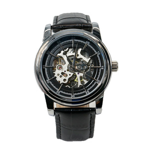 Reloj mecánico de alta gama personalizado para hombre, función luminosa, nuevo reloj de pulsera analógico resistente al agua para negocios, diseño de esqueleto de cuero Simple - Product Image 1