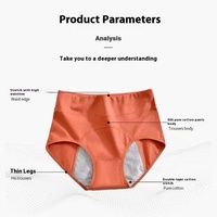Culottes Menstruelles Écologiques pour Femmes en Coton Anti-Fuite, Style Quotidien, Motif Uni, Type Bikini