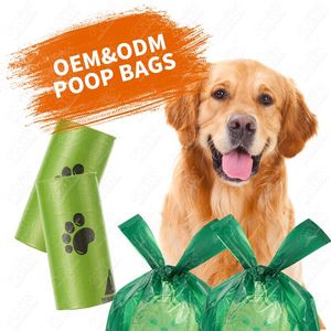 Sacs à déjections canines personnalisables, portables, 100% naturels, jetables, en amidon de maïs, entièrement compostables - Product Image 1