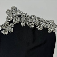 Ensembles Bandeau 2 Pièces Haut Fleur Diamant Sans Bretelles Jupes Longues Tenues de Soirée Fournisseur de Robes pour Femmes en Gros