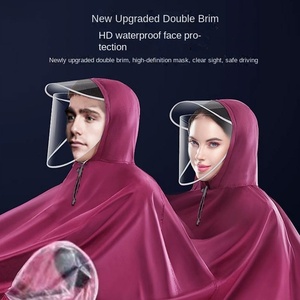 Áo mưa xe máy điện Classic Tour dành cho nam nữ, cỡ lớn, chất liệu vải Oxford dày dặn, chống thấm nước, chống gió, đi du lịch, che kín toàn thân - Product Image 4