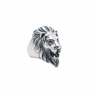 Lion Head <b>Ring</b> <b>Titanium</b> Steel Men's Retro Animal Zodiac Index Finger Jewelry Gift - Product Image 5