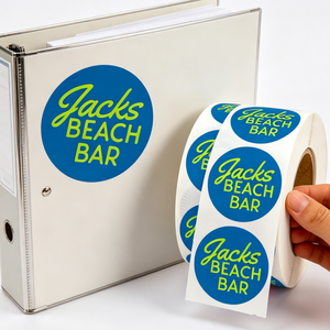 Etiquetas Redondas Autoadhesivas de Papel para Bar de Playa, Impresión Digital Impermeable para Bebidas - Product Image 2
