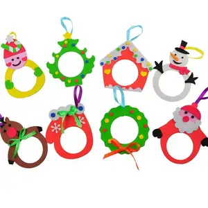DIY colorful game activities holiday foam frames customized crafts christmas photo frames for kids