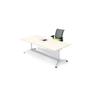 Table d'étude moderne d'étudiant de bureau d'ordinateur de pied d'acier supérieur en verre de haute qualité