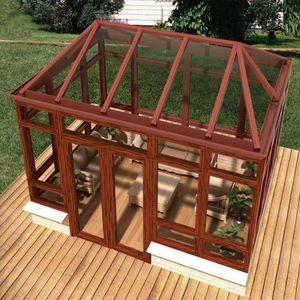 Cadre en aluminium Verre Maison Jardin Patio Véranda Toit plat Verre Salon de soleil Imperméable Toit en verre Aluminium PC Auvent - Product Image 6