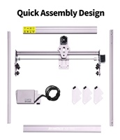 Mesin Pengukir Laser Mini Portabel DIY Berkualitas Tinggi Desktop CNC A5 Pro 40W untuk Kayu, Pena, Logam, Kartu
