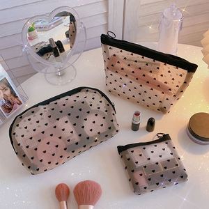 Bolsa de Maquillaje Portátil para Mujer, Estilo Moderno, Gran Capacidad, Malla de PVC, Cierre de Cremallera, Nueva, para Viaje - Product Image 2