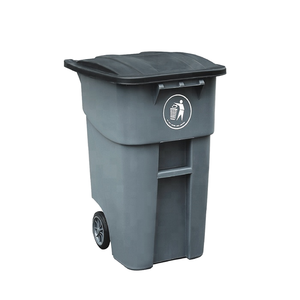 Poubelle extérieure en plastique de 200 litres, design américain, prête à l'emploi, écologique - Product Image 1
