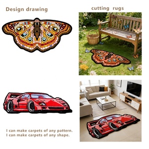 Tapis de luxe imprimé 3D motif papillon, tapis de forme irrégulière, design personnalisé, tendance, cool, tapis de zone Hypebeast - Product Image 6