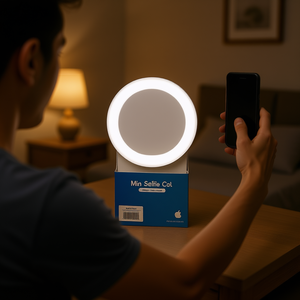 Myrva Mini Selfie Light Ring, éclairage pour selfie en forme d'anneau en plastique, accessoires photo pour appareil photo - Product Image 2