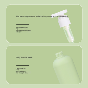 Chất lượng cao 200/250/300/400/500ml màu xanh lá cây ánh sáng màu xanh lá cây/Nâu nhựa rỗng chai dầu gội lật bơm phun mặt nạ các loại kem - Product Image 5