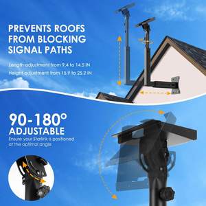 Support de poteau d'<span class=keywords><strong>antenne</strong></span> robuste en gros pour kits de montage Starlink Gen 3 – Poteau de montage d'<span class=keywords><strong>antenne</strong></span> métallique réglable - Product Image 4