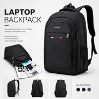 Sac à dos pour ordinateur portable rétractable, durable, imperméable, en polyester Oxford, antivol, grande capacité, pour le travail, l'école, avec logo personnalisé