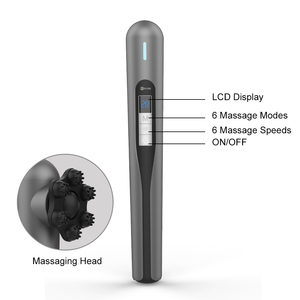 Masajeador Corporal Manual Eléctrico con Vibración para Uso Doméstico, Martillo de Masaje con Cabezales Intercambiables para Cabeza y Cuello, Diseño de Plástico - Product Image 4