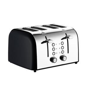 상업용 <span class=keywords><strong>4</strong></span> 조각 블랙 현대 <span class=keywords><strong>4</strong></span> 조각 토스터 번 토스터 기계 전기 스테인레스 스틸 빵 토스터 - Product Image 2