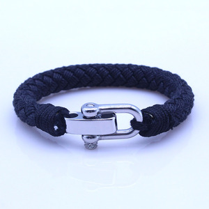 Pulsera Náutica Personalizada de Moda para Hombre, con Cuerda de Tela Náutica y Cierre de Acero Inoxidable Ajustable - Product Image 4