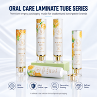 Tube d'emballage en aluminium et plastique pour dentifrice, bouchon à vis, logo personnalisé imprimé UV, conteneur laminé pour soins bucco-dentaires 12,7-35 mm